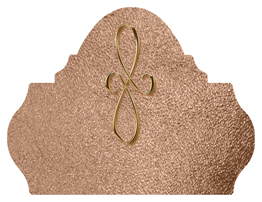 DARAY L 601 BZ SH BZ Bronze Scroll Shimmer Bronze Background